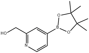 2-ヒドロキシメチルピリジン-4-ボロン酸ピナコールエステル 化学構造式