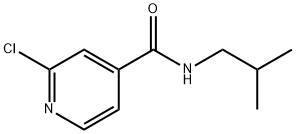 2-クロロ-N-イソブチルピリジン-4-カルボキサミド 化学構造式