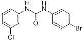 1-(4-bromophenyl)-3-(3-chlorophenyl)urea Struktur