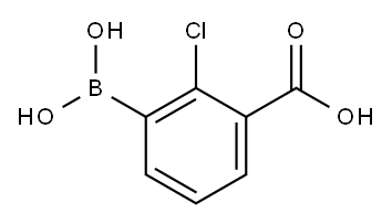 3-二羟基硼-2-氯苯甲酸,1314264-58-8,结构式