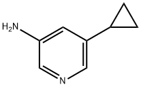 5-シクロプロピルピリジン-3-アミン 化学構造式