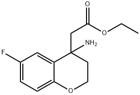 ethyl 2-(4-aMino-6-fluorochroMan-4-yl)acetate Structure