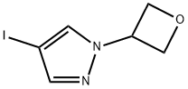 4-ヨード-1-(オキセタン-3-イル)-1H-ピラゾール 化学構造式