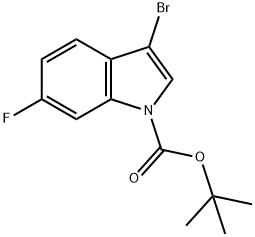 1-BOC-3-溴-6-氟吲哚 结构式
