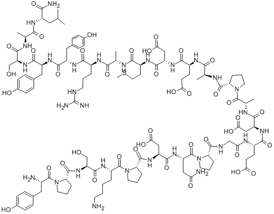 H-TYR-PRO-SER-LYS-PRO-ASP-ASN-PRO-GLY-GLU-ASP-ALA-PRO-ALA-GLU-ASP-MET-ALA-ARG-TYR-TYR-SER-ALA-LEU-NH2 化学構造式