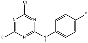 2,4-二氯-6-(4-氟苯胺基)-1,3,5-三嗪 结构式
