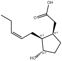 (+/-)-ククルビン酸 (5mg/mlアセトニトリル溶液) 化学構造式