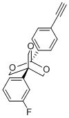 2,6,7-Trioxabicyclo(2.2.2)octane, 1-(4-ethynylphenyl)-4-(3-fluoropheny l)- Structure