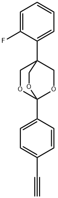 2,6,7-Trioxabicyclo(2.2.2)octane, 1-(4-ethynylphenyl)-4-(2-fluoropheny l)- Structure