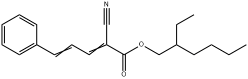 2-氰基-5-苯基-2,4-戊二烯酸 2-乙基己酯,131512-74-8,结构式