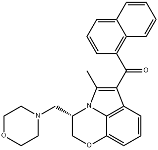 [(3S)-2,3-Dihydro-5-methyl-3-(morpholinomethyl)pyrrolo[1,2,3-de]-1,4-benzoxazine-6-yl](1-naphthalenyl)methanone 结构式