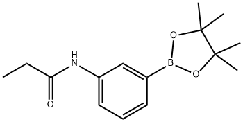 N-[3-(Tetramethyl-1,3,2-dioxaborolan-2-yl)phenyl]propanamide Structure