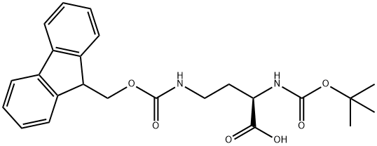 BOC-D-DAB(FMOC)-OH Structure