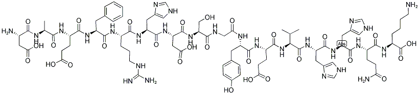 アミロイドΒ-タンパク (1-16) 化学構造式