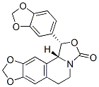 3H-[1,3]Dioxolo[4,5-g]oxazolo[4,3-a]isoquinolin-3-one,  1-(1,3-benzodioxol-5-yl)-1,5,6,11b-tetrahydro-,  (1S-trans)-  (9CI) Struktur