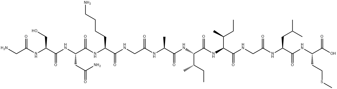 AMYLOID BETA-PROTEIN (HUMAN, 25-35) TRIFLUOROACETATE Structure