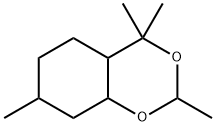 六氢-2,4,4,7-四甲基-4H-1,3-苯并二氧杂环己,13162-41-9,结构式