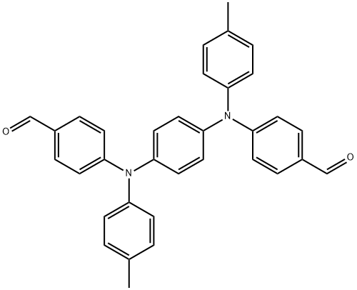 Benzaldehyde, 4,4'-[1,4-phenylenebis[(4-Methylphenyl)iMino]]bis- Structure