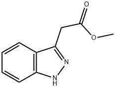 2-(1H-インダゾール-3-イル)酢酸メチル 化学構造式