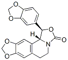 3H-[1,3]Dioxolo[4,5-g]oxazolo[4,3-a]isoquinolin-3-one,  1-(1,3-benzodioxol-5-yl)-1,5,6,11b-tetrahydro-,  (1R-cis)-  (9CI) Struktur