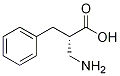 (S)-3-アミノ-2-ベンジルプロパン酸 化学構造式