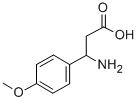 (S)-3-アミノ-3-(4-メトキシフェニル)プロパン酸 化学構造式
