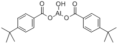 ヒドロキシビス(4-tert-ブチルベンゾイルオキシ)アルミニウム 化学構造式