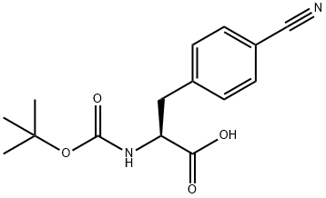 Boc-L-4-氰基苯丙氨酸 结构式