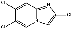 2,6,7-TRICHLOROIMIDAZO[1,2-A]PYRIDINE 化学構造式