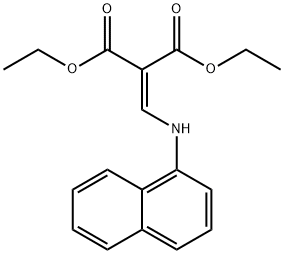 [(1-ナフチルアミノ)メチレン]マロン酸ジエチル 化学構造式