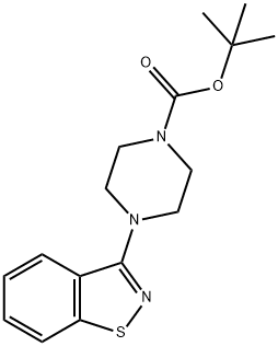 4-(1,2-苯并异噻唑-3-YL)-1-哌嗪甲酸1,1-二甲基乙酯, 131779-46-9, 结构式