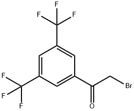 3',5'-ビス(トリフルオロメチル)-2-ブロモアセトフェノン 化学構造式