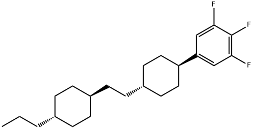 1,2,3-Trifluoro-5-[trans-4-[2-(trans-4-propylcyclohexyl)ethyl]cyclohexyl]benzene Structure
