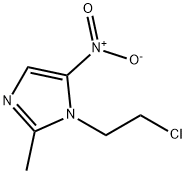 1-(2-クロロエチル)-2-メチル-5-ニトロ-1H-イミダゾール 化学構造式