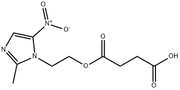 ブタン二酸水素4-[2-(2-メチル-5-ニトロ-1H-イミダゾール-1-イル)エチル] 化学構造式