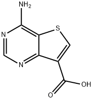 4-アミノチエノ[3,2-D]ピリミジン-7-カルボン酸 化学構造式