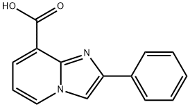 2-PHENYL-IMIDAZO[1,2-A]PYRIDINE-8-CARBOXYLIC ACID, 131862-27-6, 结构式