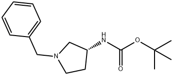 (S)-N-苄基-3-BOC氨基吡咯烷/(S)-1-苄基-3-叔丁氧羰基氨基吡咯烷, 131878-23-4, 结构式