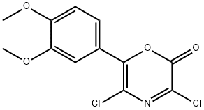 2H-1,4-Oxazin-2-one,  3,5-dichloro-6-(3,4-dimethoxyphenyl)- Structure