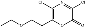 2H-1,4-Oxazin-2-one,  3,5-dichloro-6-(2-ethoxyethyl)- Structure