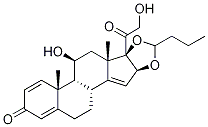 Budesonide Related Compound E (16alpha,17-[butylidenebis(oxy)]-11Beta,21-dihydroxypregna-1,4,14-triene-3,20-dione) 化学構造式