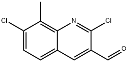 2,7-二氯-8-甲基喹啉-3-甲醛, 131923-69-8, 结构式