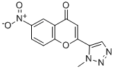 4H-1-Benzopyran-4-one, 2-(1-methyl-1H-1,2,3-triazol-5-yl)-6-nitro- Struktur