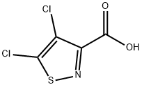 4,5-ジクロロイソチアゾール-3-カルボン酸 化学構造式