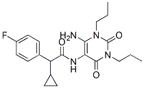 Benzeneacetamide,  N-(6-amino-1,2,3,4-tetrahydro-2,4-dioxo-1,3-dipropyl-5-pyrimidinyl)--alpha--cyclopropyl-4-fluoro-|