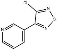 3-クロロ-4-(ピリジン-3-イル)-1,2,5-チアジアゾール 化学構造式