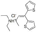 di(ethyl)[1-methyl-3,3-di(thien-2-yl)allyl]ammonium chloride Structure
