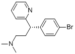 (3S)-3-(4-ブロモフェニル)-N,N-ジメチル-3-(2-ピリジニル)プロパン-1-アミン 化学構造式