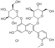 芍药素-3,5-二葡萄糖苷, 132-37-6, 结构式
