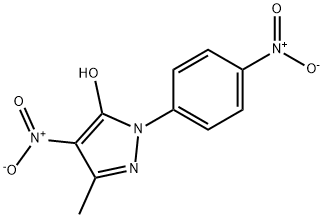 5-甲基-4-硝基-2-(4-硝基-苯基)-2H-吡唑-3-醇, 132-42-3, 结构式